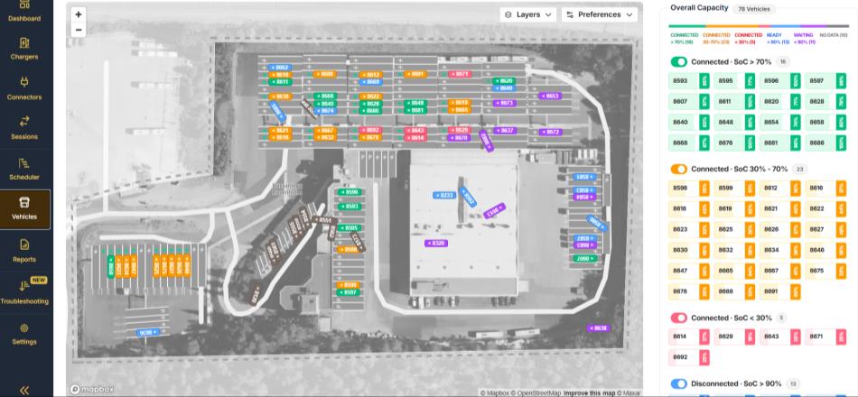 Depot overview & parking map